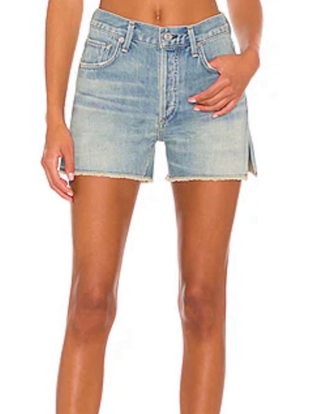 Citizens Of Humanity Light Wash Denim Cutoff Shorts